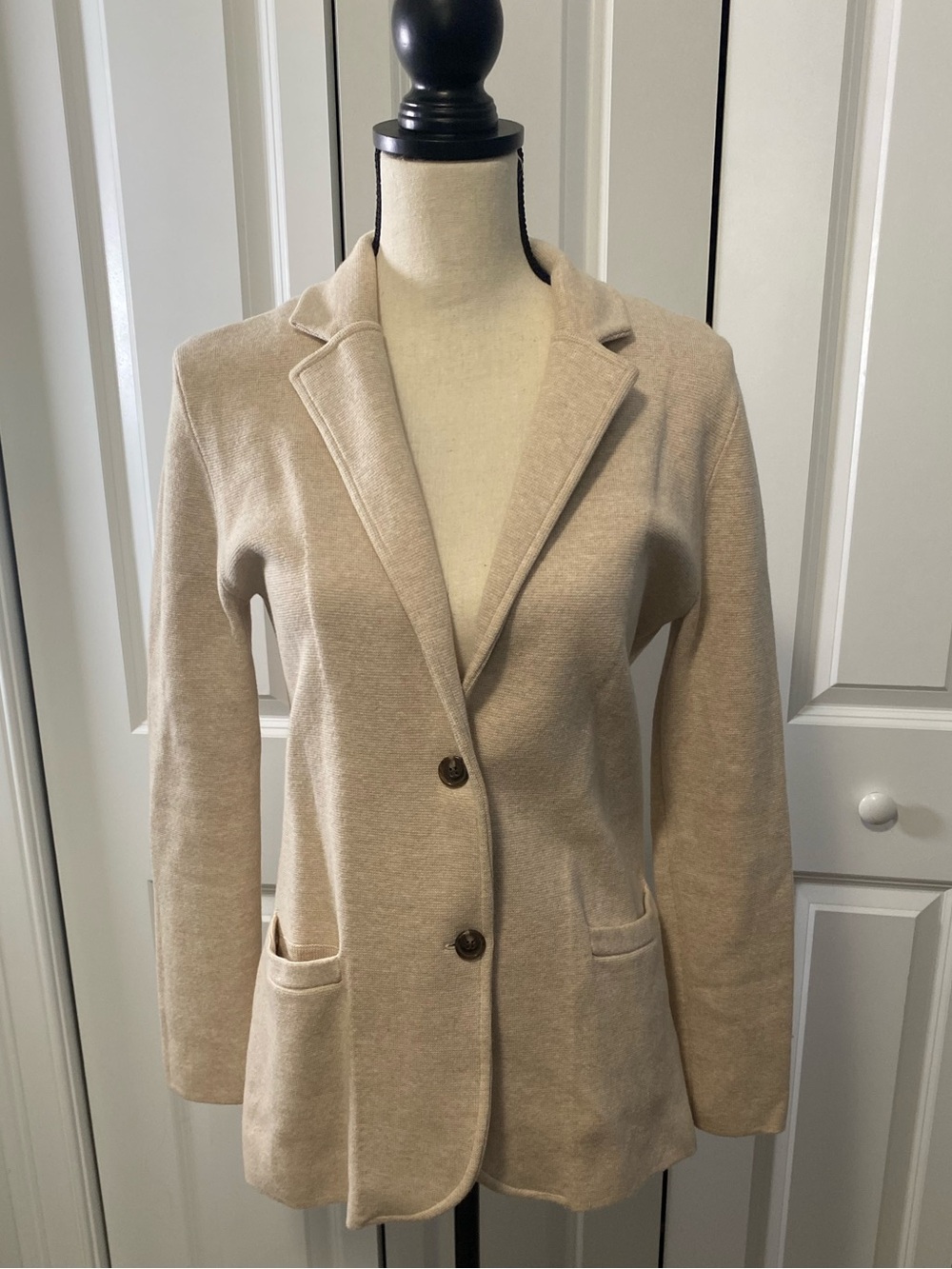 J. Crew Beige Knit Blazer Jacket